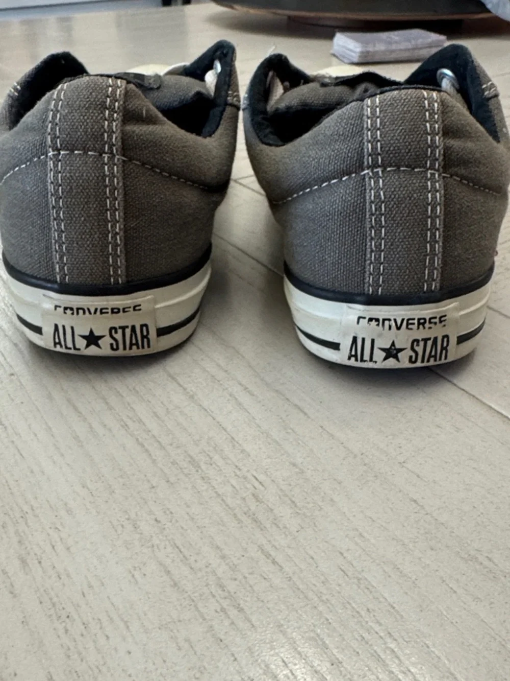 Converse Kids Low Top Sneakers in Gray and White